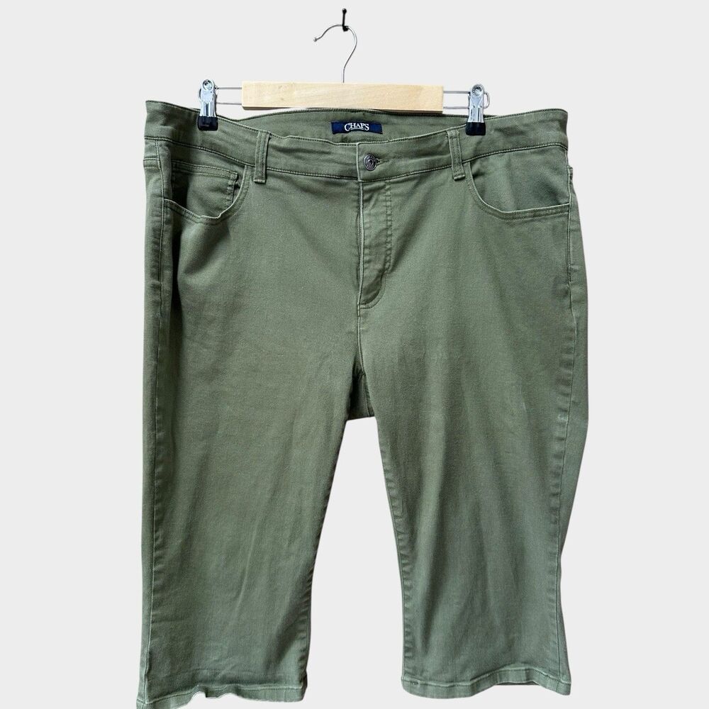 Chaps Capri Jeans Women’s Size 18W Green Stretch Cropped Pants